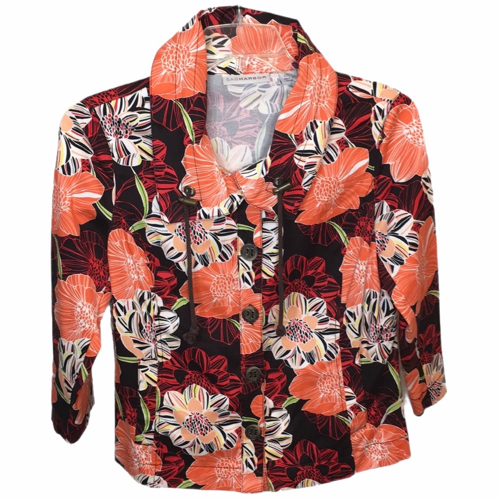Sag Harbor Floral Button Jacket